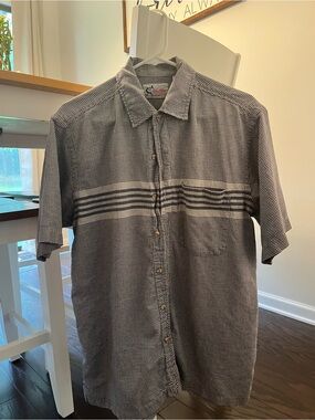 World Wide Sportsman Men's Vintage Short Sleeve Shirt in Black White Plaid
